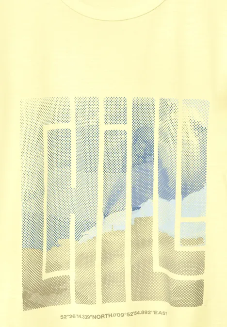 T-shirt met print op de voorkant sunglow yellow