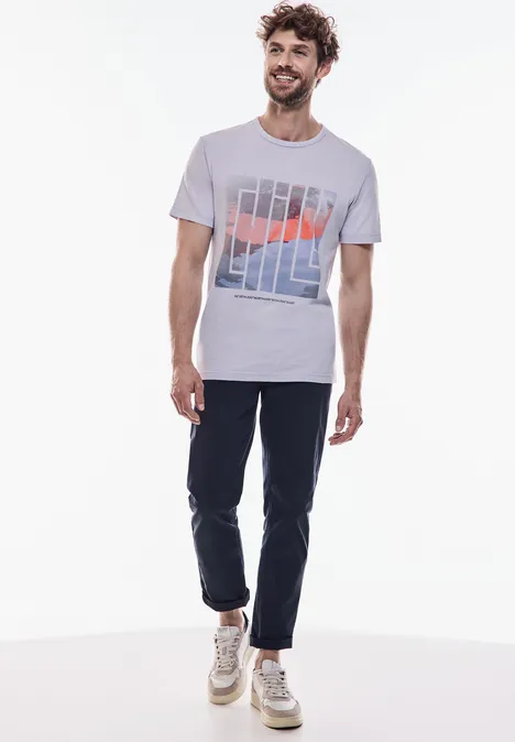 T-shirt met print op de voorkant pale purple