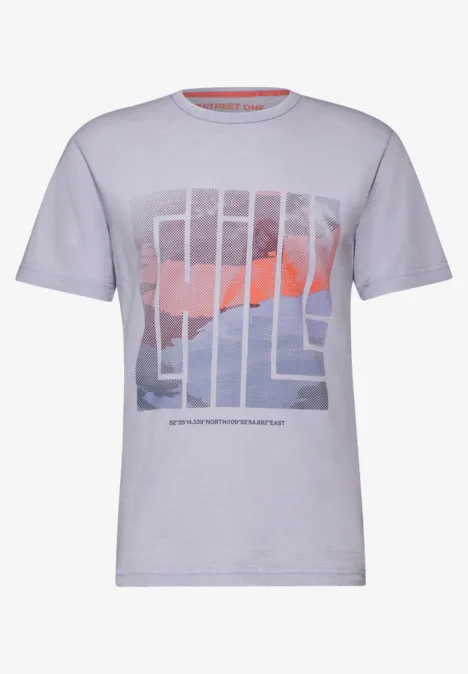 T-shirt met print op de voorkant pale purple
