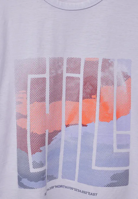 T-shirt met print op de voorkant pale purple