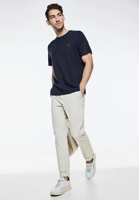 T-shirt met artwork op de borst night blue