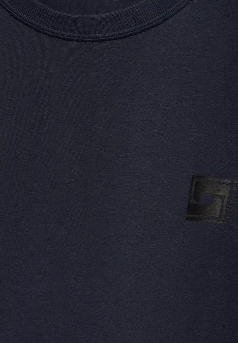 T-shirt met artwork op de borst night blue