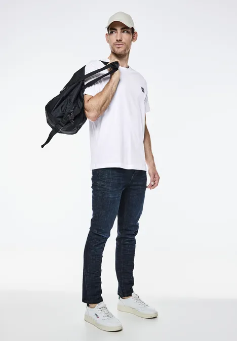 T-shirt met artwork op de borst bright white