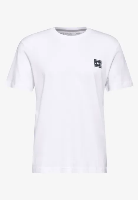 T-shirt met artwork op de borst bright white
