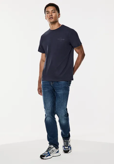 Jersey met borstprint night blue
