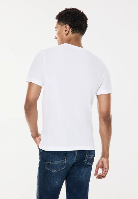 Jersey met borstprint bright white