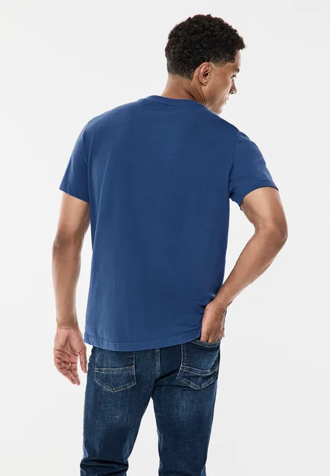 Jersey met borstprint casual blue