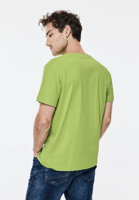 Jersey met borstprint light lime green