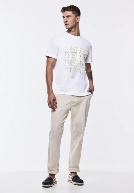T-shirt met print bright white