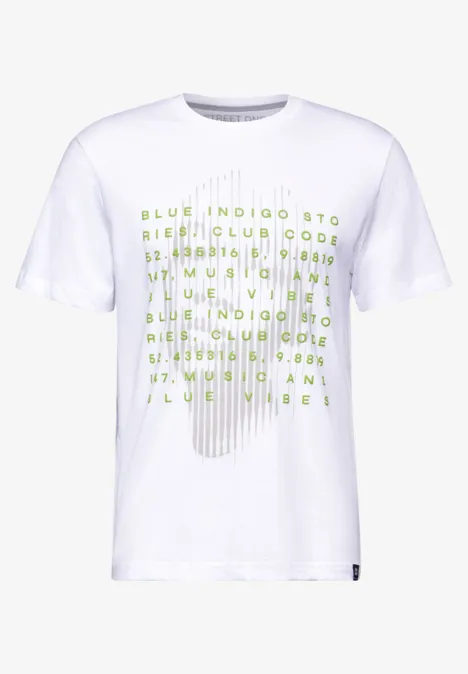 T-shirt met print bright white
