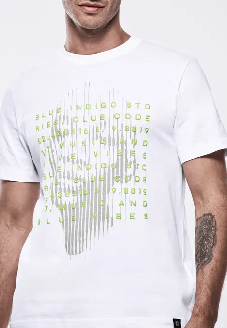 T-shirt met print bright white
