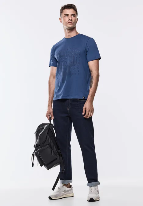 T-shirt met print casual blue