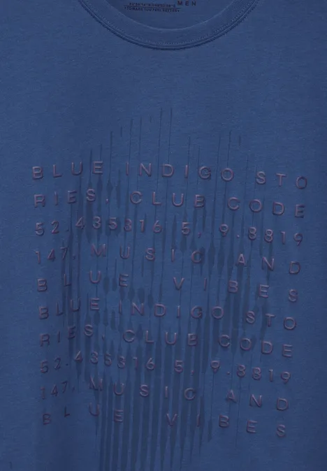 T-shirt met print casual blue