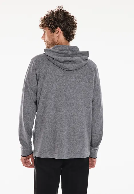 Trui in piqué steel grey