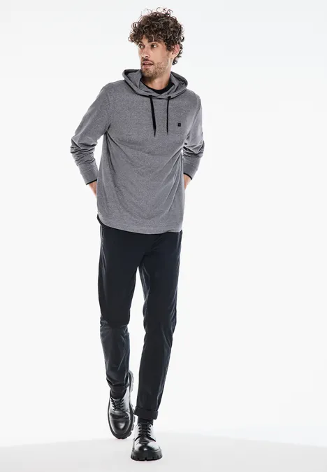 Trui in piqué steel grey