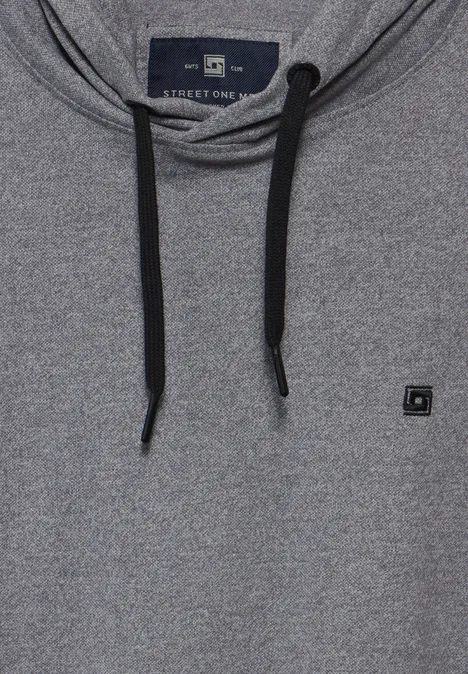 Trui in piqué steel grey