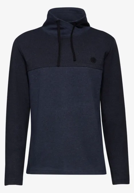 Jaquard-Langarmshirt night blue