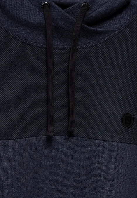 Jaquard-Langarmshirt night blue