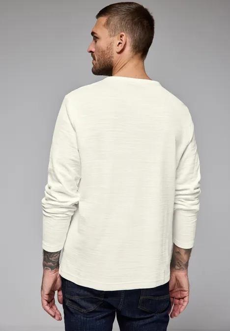 Langarmshirt pearl white