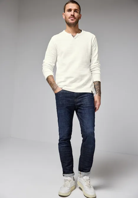 Langarmshirt pearl white