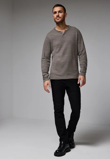 Shirt met lange mouwen mushroom brown