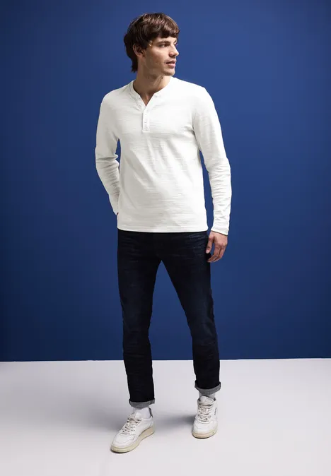 Henley shirt pearl white