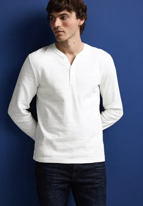 Henley shirt pearl white
