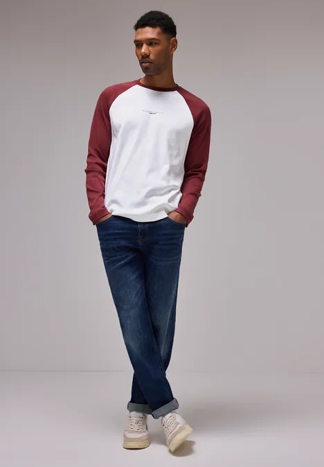 Ripp-Raglan-Longsleeve bright white