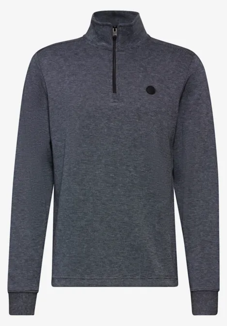 Troyer shirt met lange mouwen heavy grey