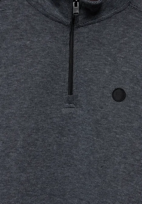 Troyer shirt met lange mouwen heavy grey