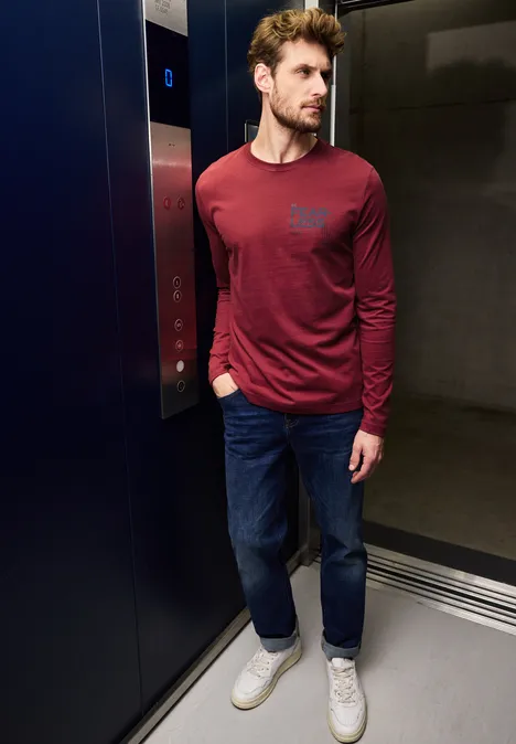 Softes Longsleeve mit Print real red
