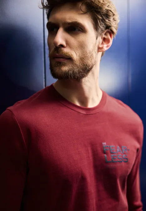 Softes Longsleeve mit Print real red