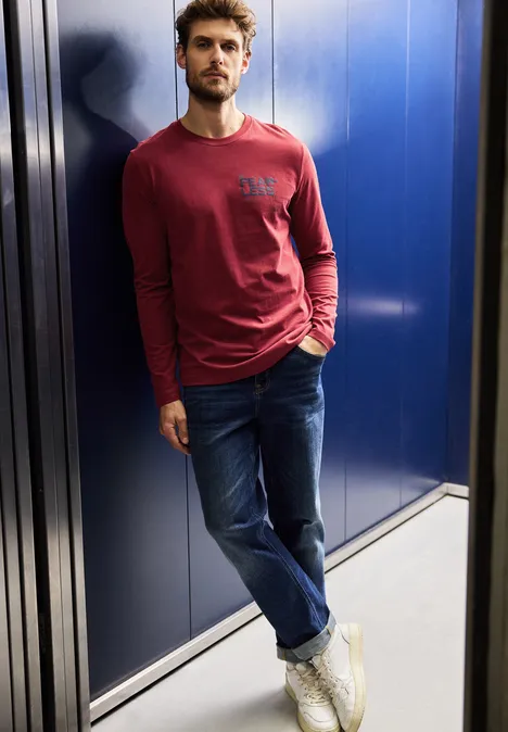 Softes Longsleeve mit Print real red