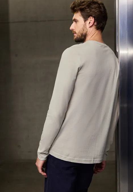 Softes Longsleeve mit Print soft sand