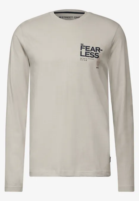 Softes Longsleeve mit Print soft sand