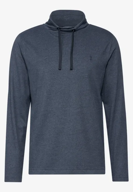 Softes Shirt mit Funnelneck dark blue melange