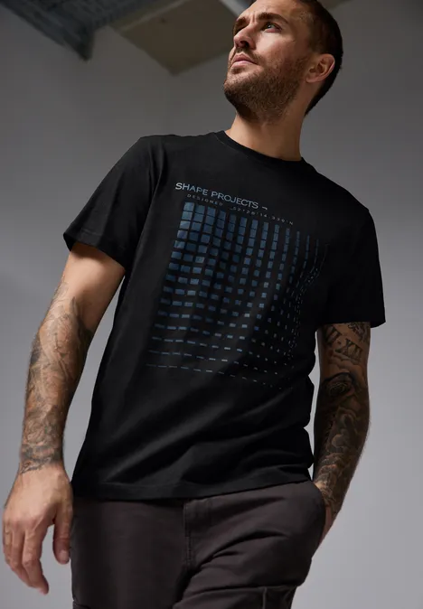 T-Shirt mit Front-Print Black T-Shirt mit Front-Print Black