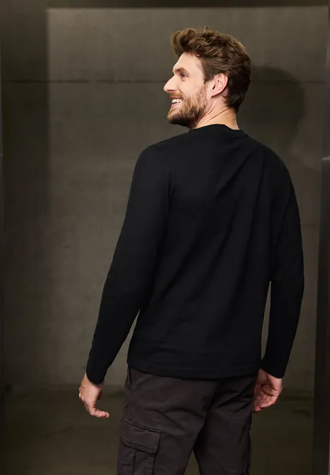 Shirt met lange mouwen en print Black