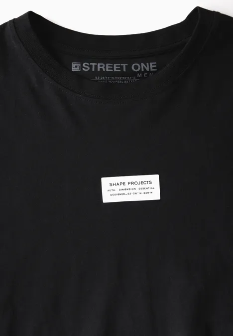 Shirt met lange mouwen en print Black