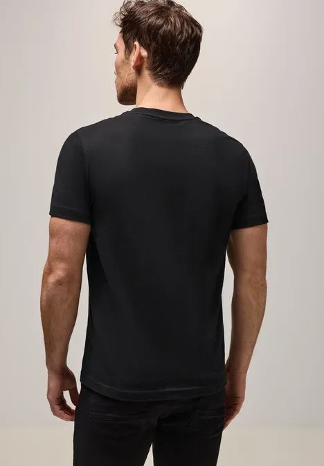 T-shirt met kleine opdruk Black