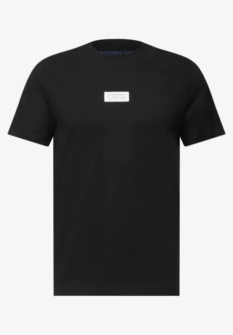T-shirt met kleine opdruk Black