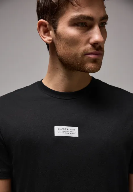 T-shirt met kleine opdruk Black