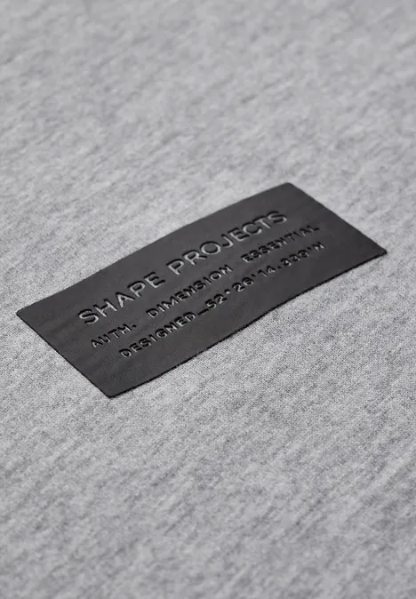 T-shirt met kleine opdruk silver grey melange