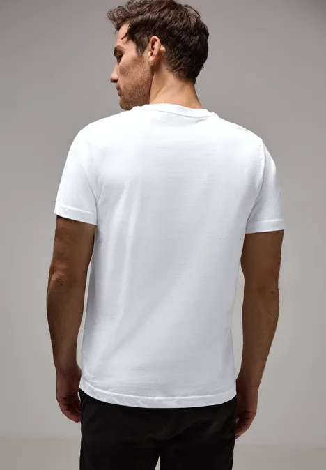 T-shirt met kleine opdruk bright white