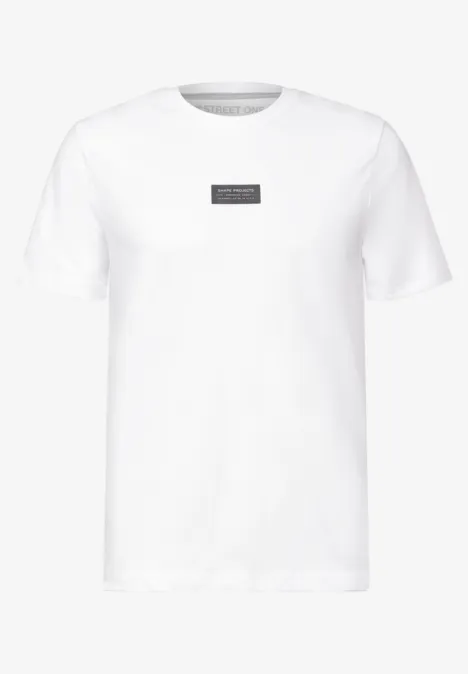 T-shirt met kleine opdruk bright white