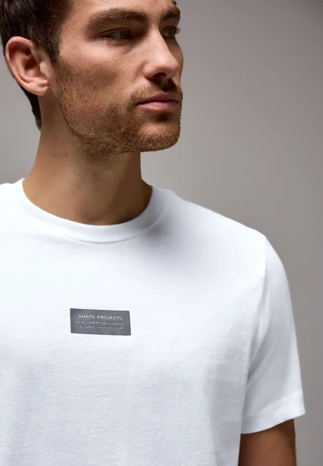 T-shirt met kleine opdruk bright white