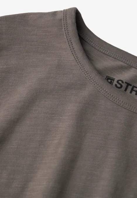 Longsleeve mit offenem Saum mushroom brown