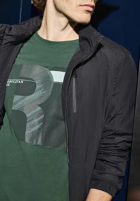 T-shirt met print mineral green