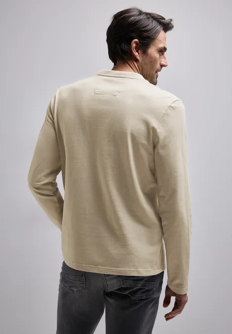 Henley shirt granite beige