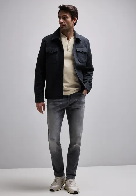 Henley shirt granite beige